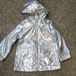 Metallic toddler rain coat